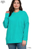 Brushed Melange Drop Shoulder Oversized Sweater-150 Sweaters- Simply Simpson's Boutique is a Women's Online Fashion Boutique Located in Jupiter, Florida