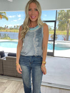 Rock Glam Tank Top-120 Sleeveless- Simply Simpson's Boutique is a Women's Online Fashion Boutique Located in Jupiter, Florida