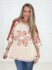 Daisy Blossom Patchwork Top-100 Short Sleeves- Simply Simpson's Boutique is a Women's Online Fashion Boutique Located in Jupiter, Florida