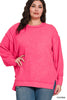 Brushed Melange Hacci Oversized Sweater-150 Sweaters- Simply Simpson's Boutique is a Women's Online Fashion Boutique Located in Jupiter, Florida