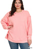 Brushed Melange Hacci Oversized Sweater-150 Sweaters- Simply Simpson's Boutique is a Women's Online Fashion Boutique Located in Jupiter, Florida