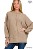 Brushed Melange Hacci Oversized Sweater-150 Sweaters- Simply Simpson's Boutique is a Women's Online Fashion Boutique Located in Jupiter, Florida