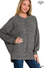Brushed Melange Hacci Oversized Sweater-150 Sweaters- Simply Simpson's Boutique is a Women's Online Fashion Boutique Located in Jupiter, Florida