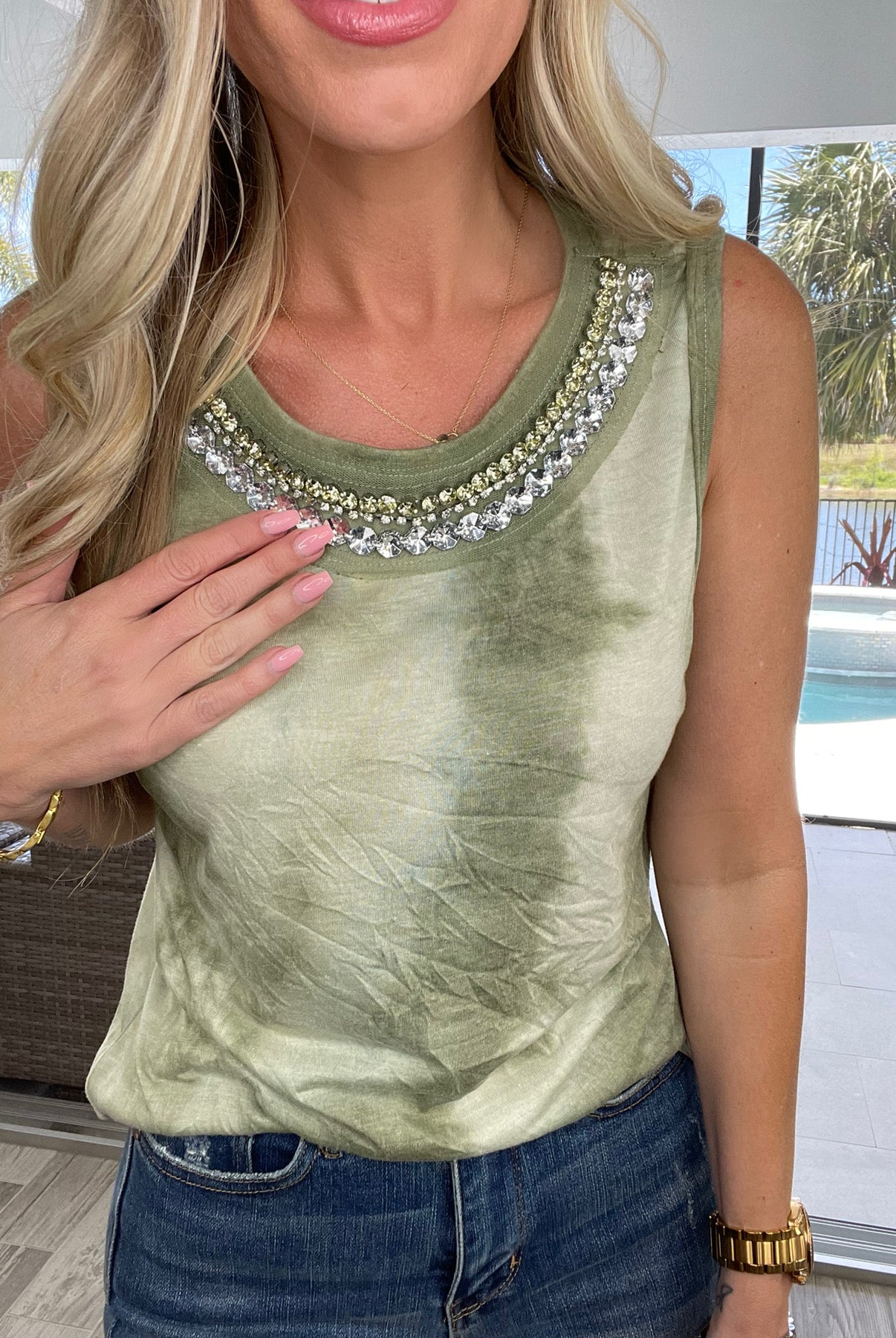 Rock Glam Tank Top-120 Sleeveless- Simply Simpson's Boutique is a Women's Online Fashion Boutique Located in Jupiter, Florida