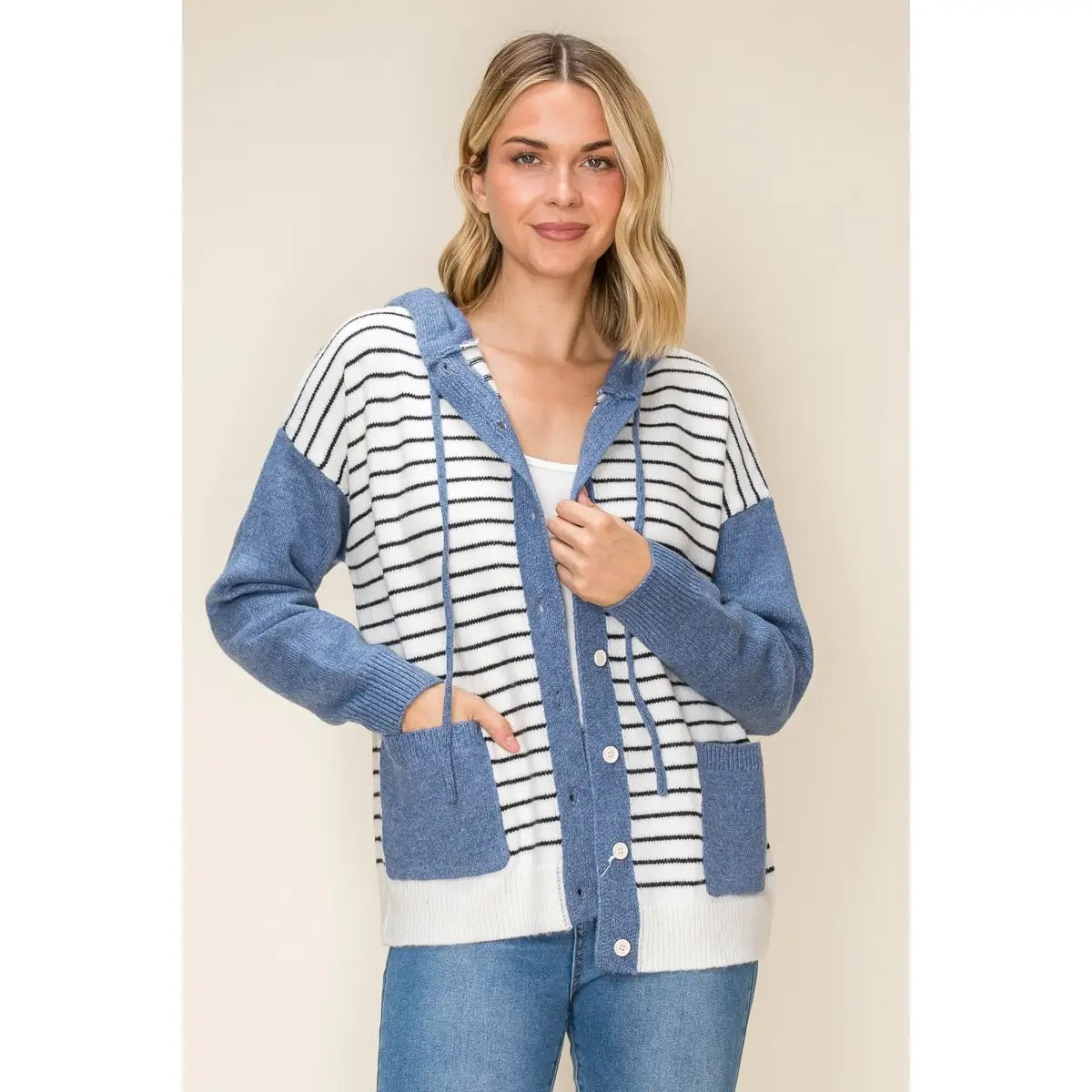 Blue Haven Hoodie Cardigan