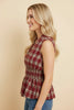 Cranberry Crush Peplum Top-120 Sleeveless- Simply Simpson's Boutique is a Women's Online Fashion Boutique Located in Jupiter, Florida