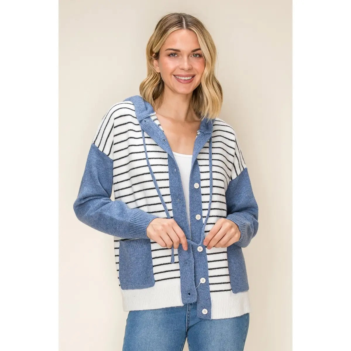 Blue Haven Hoodie Cardigan