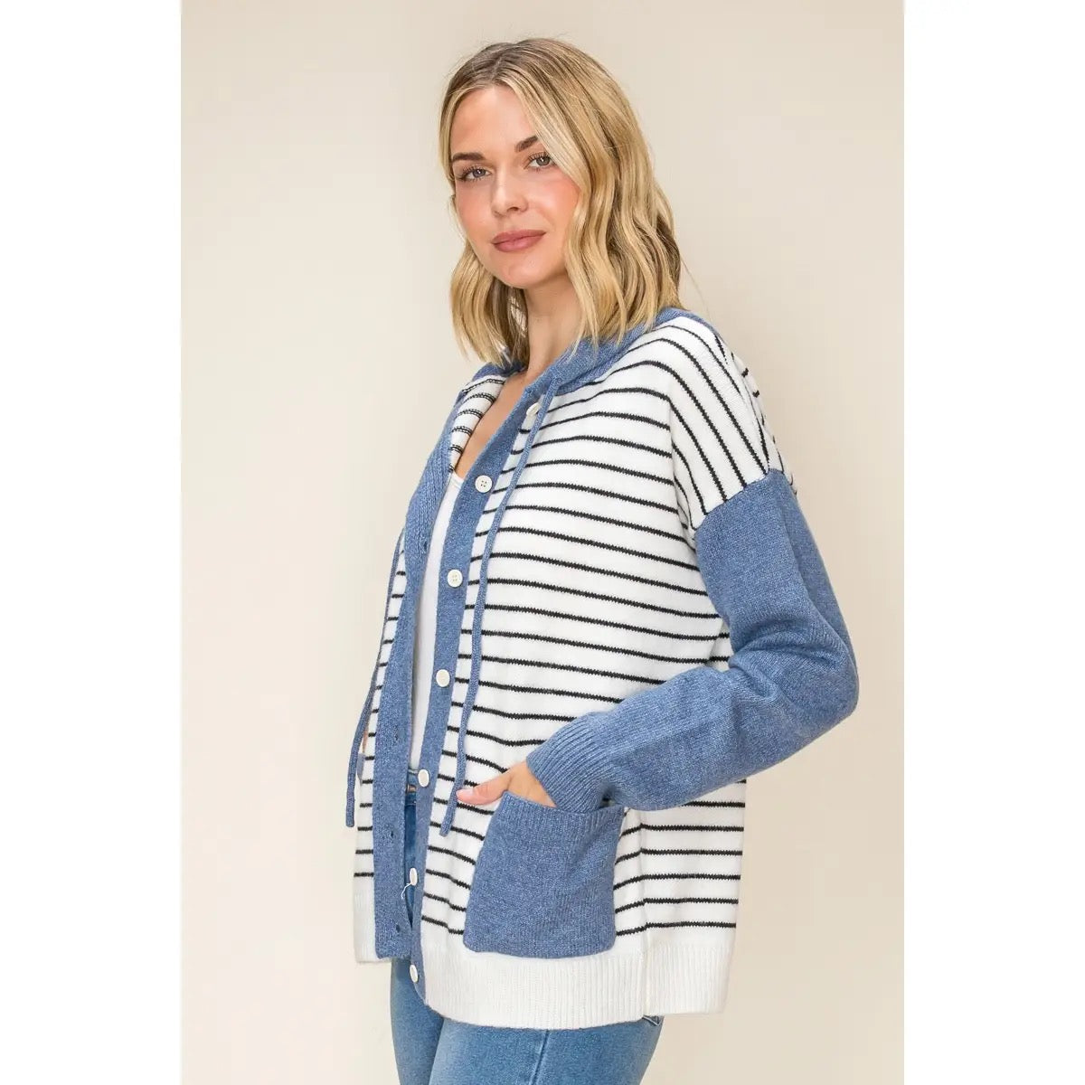 Blue Haven Hoodie Cardigan