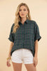 Green Collins Classic Plaid Top-100 Short Sleeves- Simply Simpson's Boutique is a Women's Online Fashion Boutique Located in Jupiter, Florida