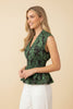 Evergreen Elegance Peplum Top-120 Sleeveless- Simply Simpson's Boutique is a Women's Online Fashion Boutique Located in Jupiter, Florida