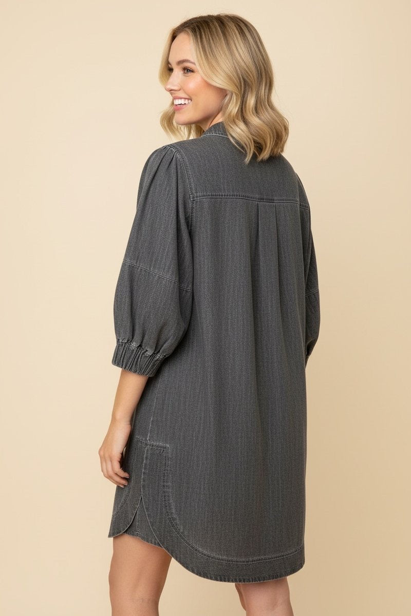 Hadley Puff Sleeve Denim Dress