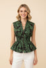 Evergreen Elegance Peplum Top-120 Sleeveless- Simply Simpson's Boutique is a Women's Online Fashion Boutique Located in Jupiter, Florida