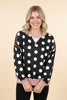 Black Darling Dots Pullover