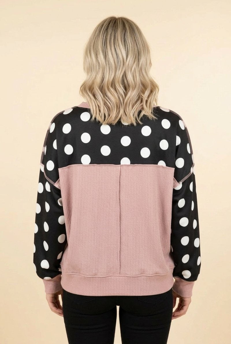 Black Darling Dots Pullover