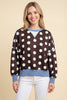 Brown Darling Dots Pullover