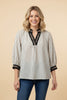 Timeless Charm Striped Blouse-110 Long Sleeves- Simply Simpson's Boutique is a Women's Online Fashion Boutique Located in Jupiter, Florida