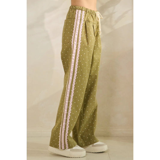 Veveret Olive You Forever Polka Dot Pants