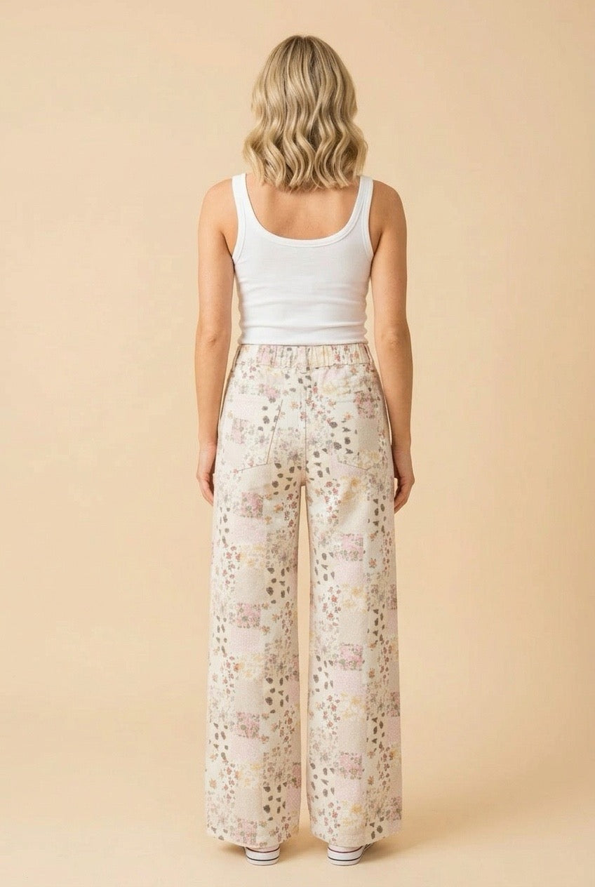 Vintage Blooms Patchwork Jeans