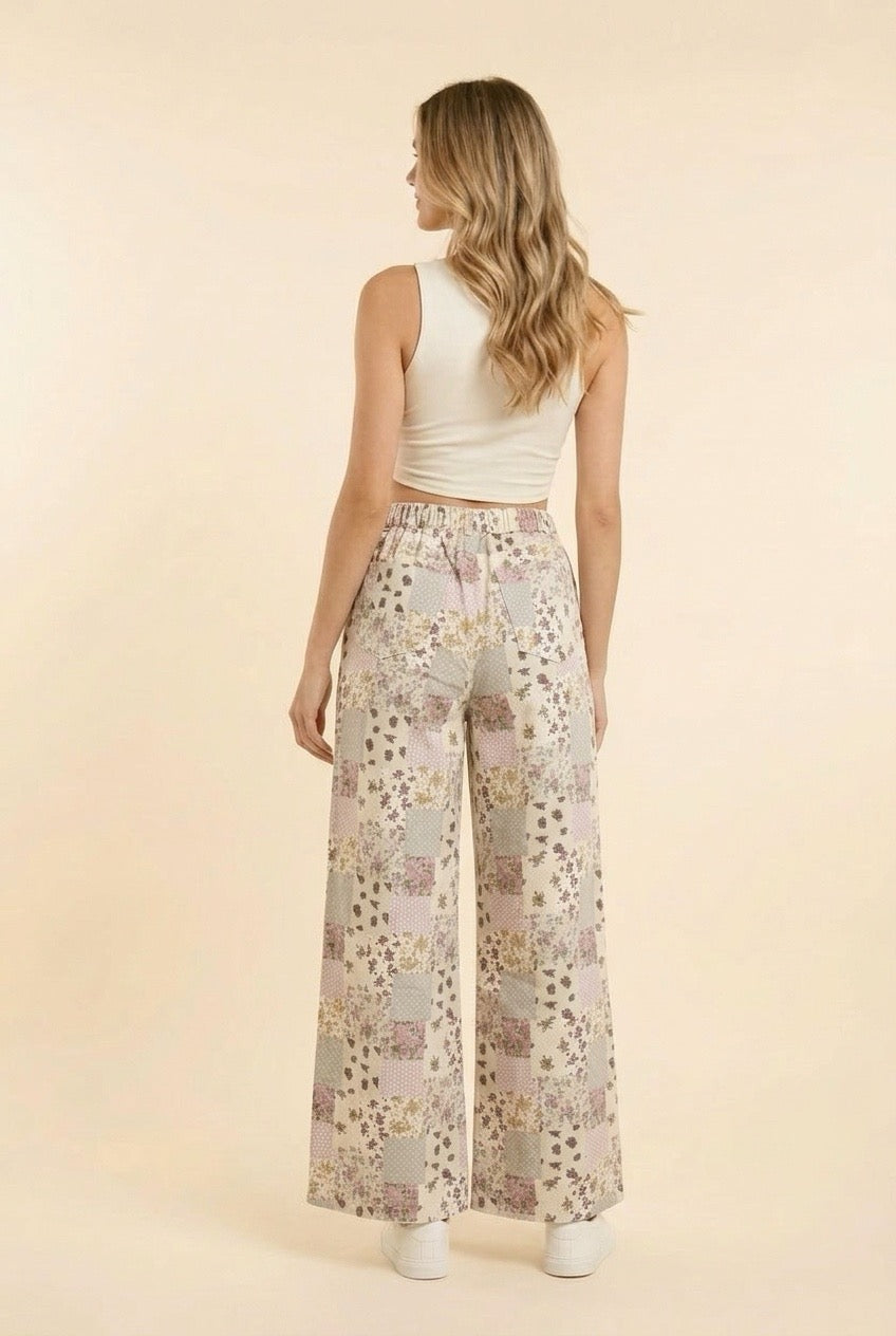 Vintage Blooms Patchwork Jeans