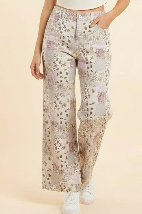 Vintage Blooms Patchwork Jeans