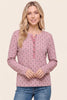 Rosy Days Floral Henley