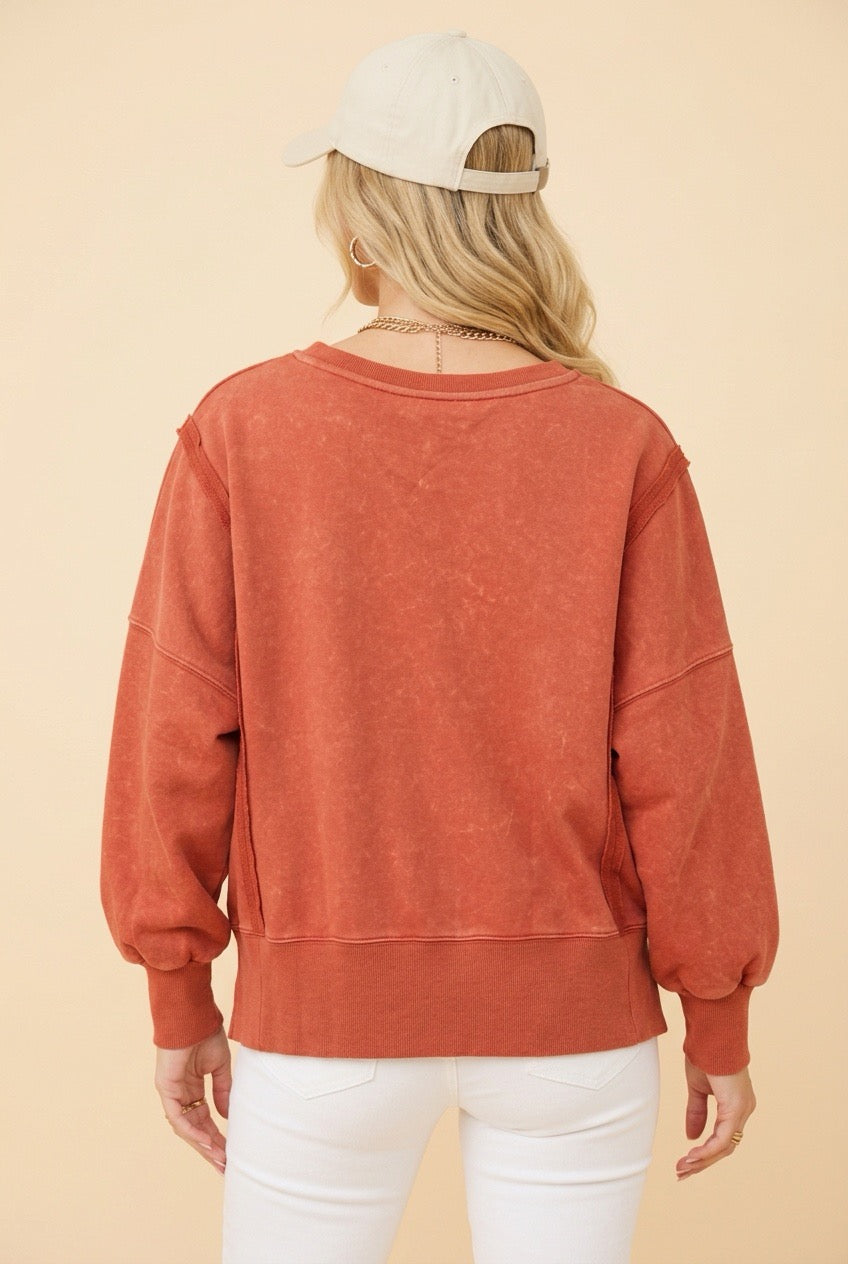 Terra Cotta Bloom Where You Are Sweatshirt