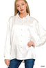 Luxe Satin Button Down Blouse-110 Long Sleeves- Simply Simpson's Boutique is a Women's Online Fashion Boutique Located in Jupiter, Florida