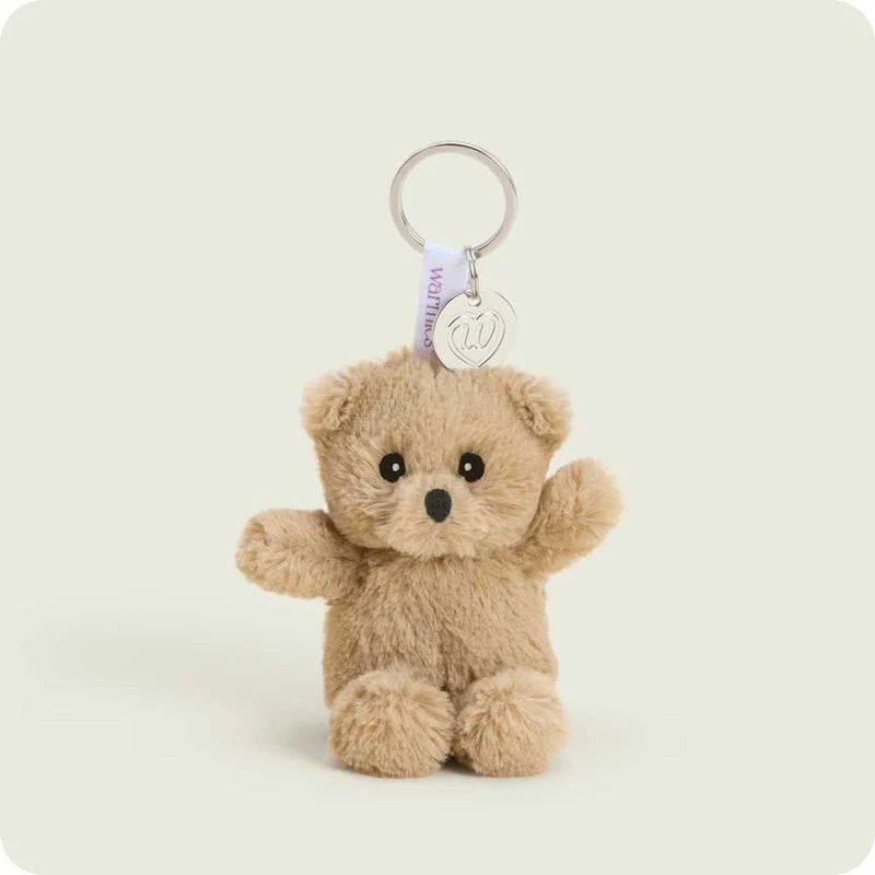 Brown Curly Bear Keyring Warmies