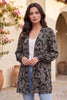 Dear Scarlett Vintage Noir Smocked Sleeve Cardigan-180 Outerwear- Simply Simpson's Boutique is a Women's Online Fashion Boutique Located in Jupiter, Florida