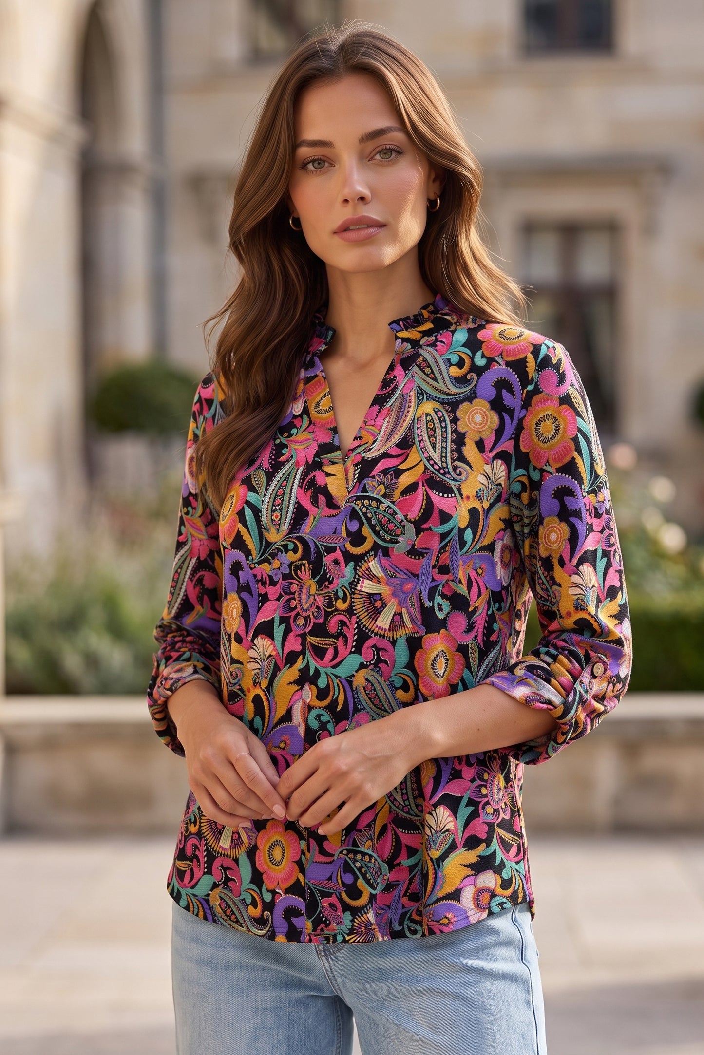 Dear Scarlett Jewel Garden Lizzy-110 Long Sleeves- Simply Simpson's Boutique is a Women's Online Fashion Boutique Located in Jupiter, Florida