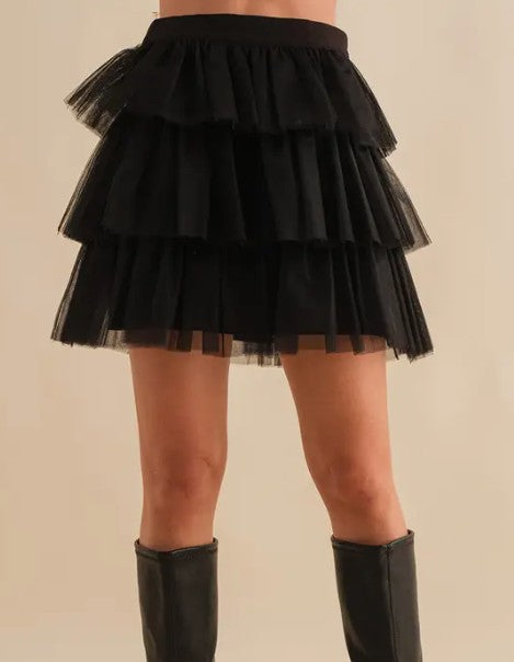 Midnight Dreams Tiered Skirt-190 Skirts/Shorts- Simply Simpson's Boutique is a Women's Online Fashion Boutique Located in Jupiter, Florida