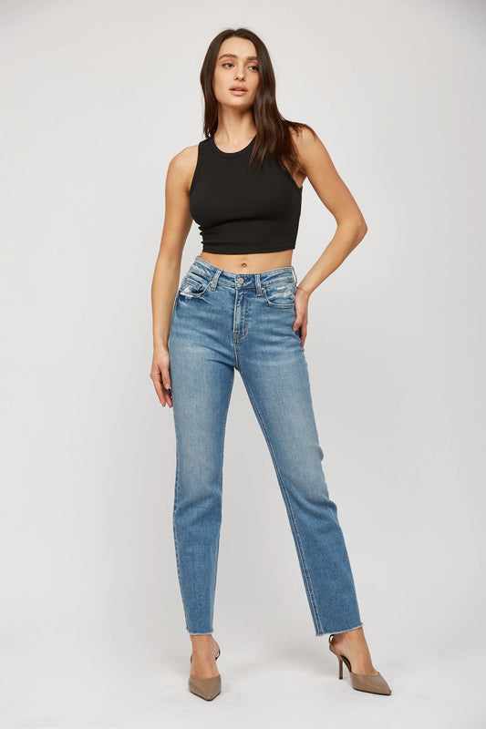 Mica Runway Straight Leg Jeans-200 Jeans- Simply Simpson's Boutique is a Women's Online Fashion Boutique Located in Jupiter, Florida