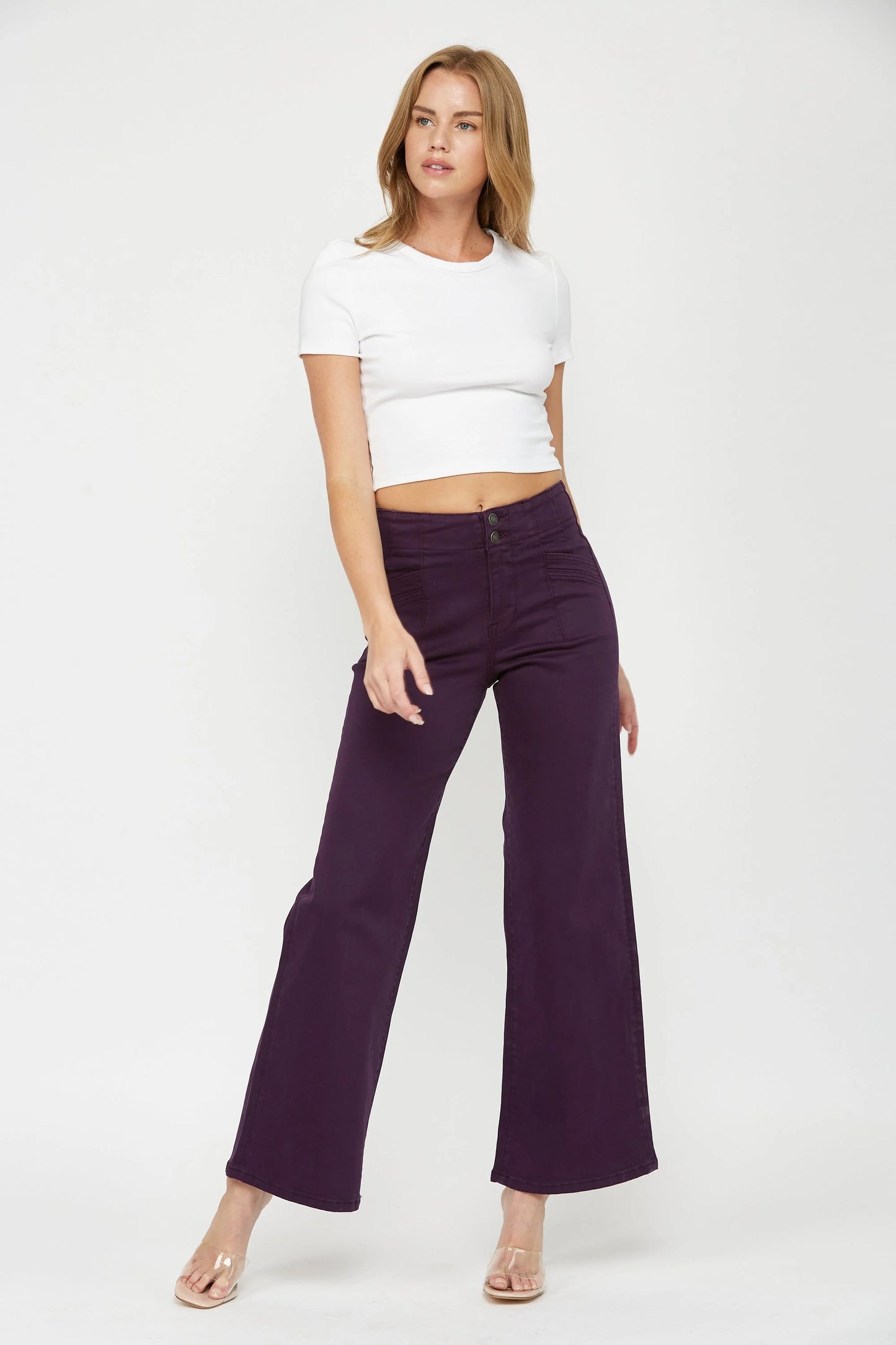 Mica Purple Wide Leg Jeans-200 Jeans- Simply Simpson's Boutique is a Women's Online Fashion Boutique Located in Jupiter, Florida