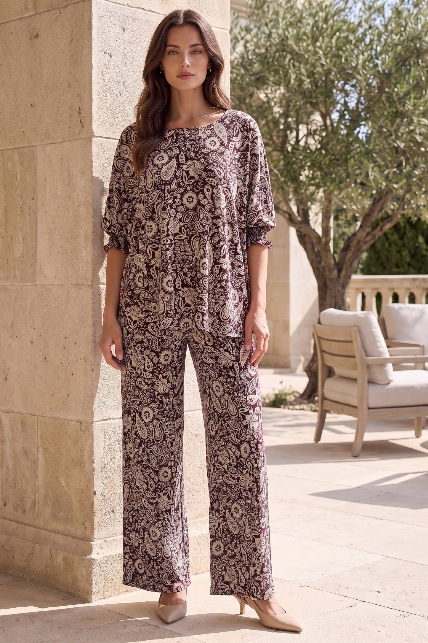 Dear Scarlett Mocha Paisley Mila Set