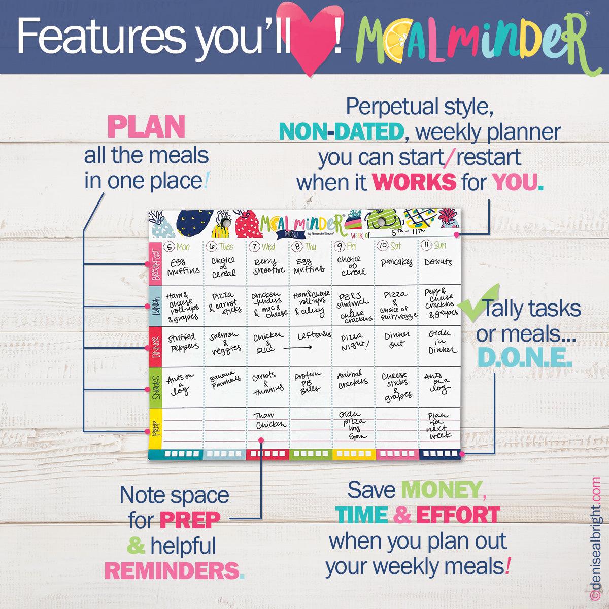 52-Week Meal Minder® Weekly Menu Planner Pad-Pads- Simply Simpson's Boutique is a Women's Online Fashion Boutique Located in Jupiter, Florida