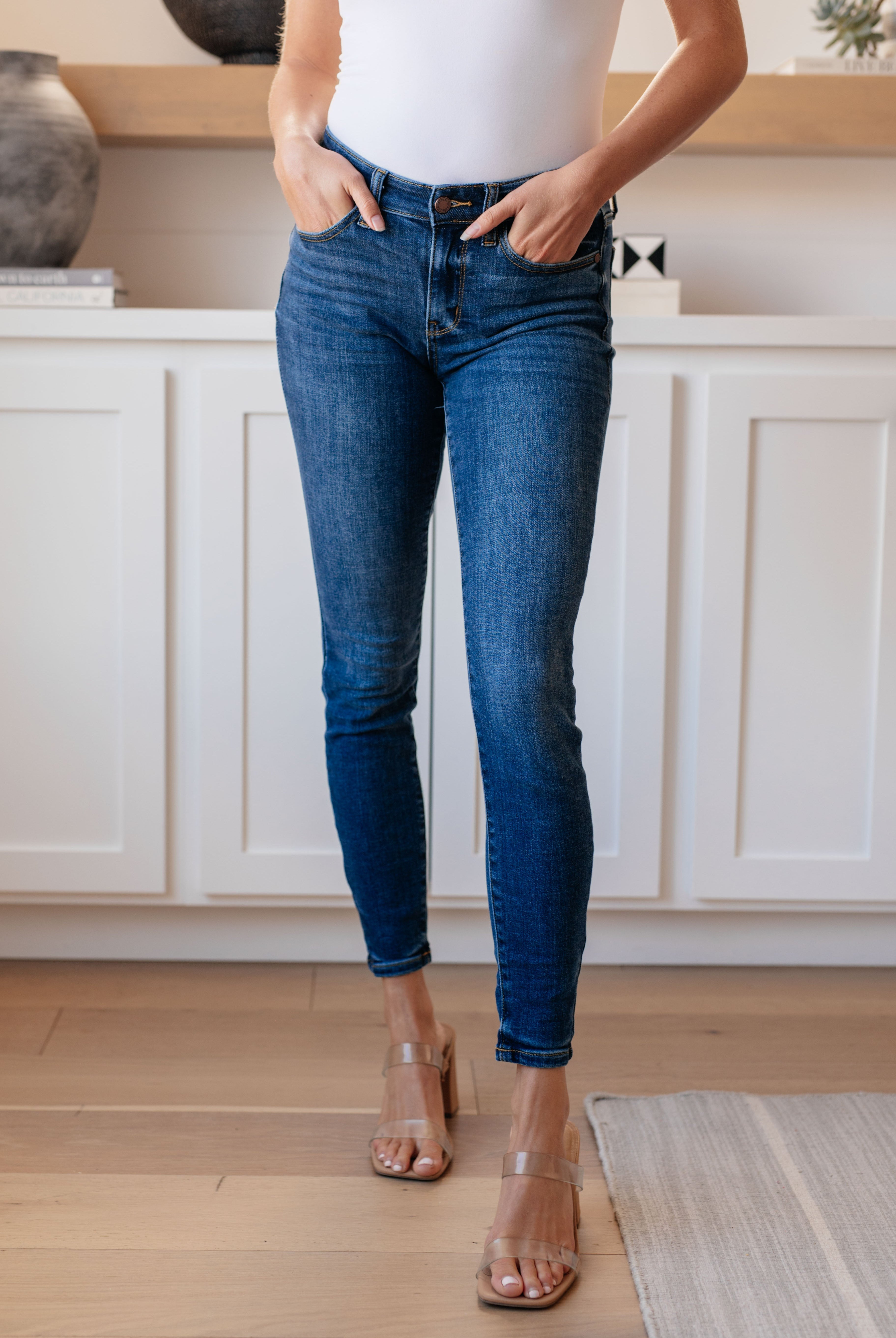 Maxine Mid-Rise Skinny Jeans-Shirts & Tops- Simply Simpson's Boutique is a Women's Online Fashion Boutique Located in Jupiter, Florida