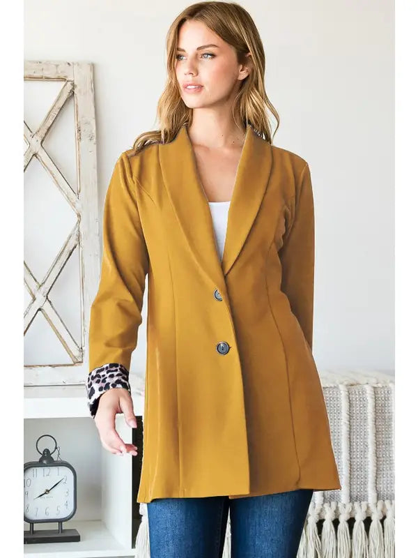 Marigold and Roar Blazer-180 Outerwear- Simply Simpson's Boutique is a Women's Online Fashion Boutique Located in Jupiter, Florida