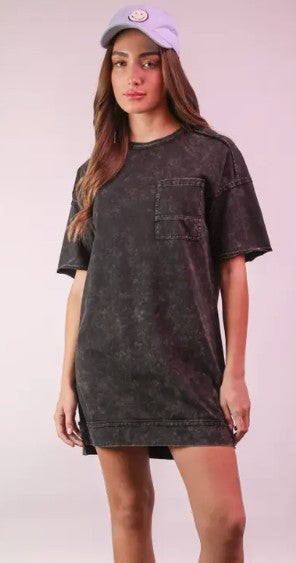 Mineral Washed Knit Oversized Shift Mini Dress-240 Dresses- Simply Simpson's Boutique is a Women's Online Fashion Boutique Located in Jupiter, Florida
