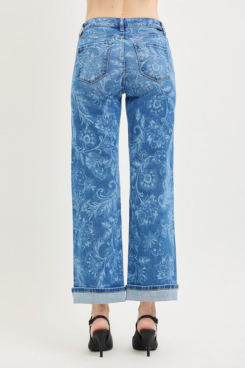 Risen Secret Garden Straight Leg Jeans-200 Jeans- Simply Simpson's Boutique is a Women's Online Fashion Boutique Located in Jupiter, Florida
