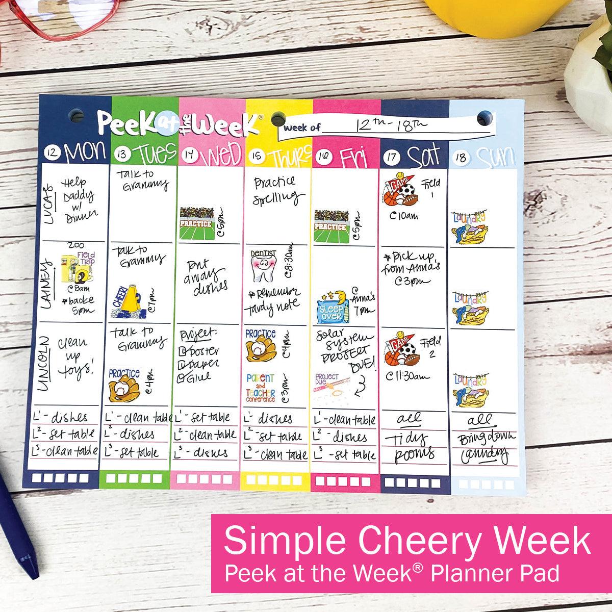 Peek at the Week® Simple Planner Pad-Pads- Simply Simpson's Boutique is a Women's Online Fashion Boutique Located in Jupiter, Florida