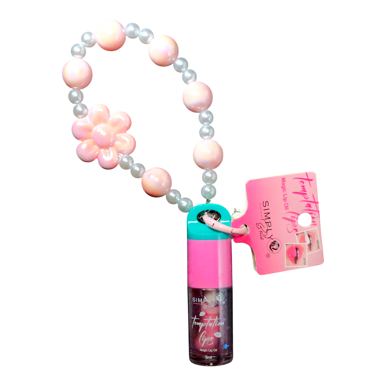 Temptation Lips – Magic Lip Oil with Beaded Bracelet-300 Bath/Beauty- Simply Simpson's Boutique is a Women's Online Fashion Boutique Located in Jupiter, Florida