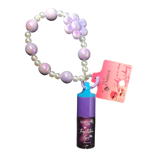 Temptation Lips – Magic Lip Oil with Beaded Bracelet-300 Bath/Beauty- Simply Simpson's Boutique is a Women's Online Fashion Boutique Located in Jupiter, Florida