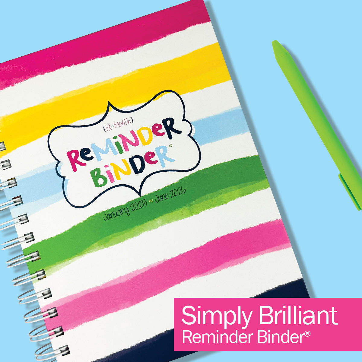 NEW! 2025-26 Reminder Binder® Planner | January 2025 - June 2026-Planner- Simply Simpson's Boutique is a Women's Online Fashion Boutique Located in Jupiter, Florida