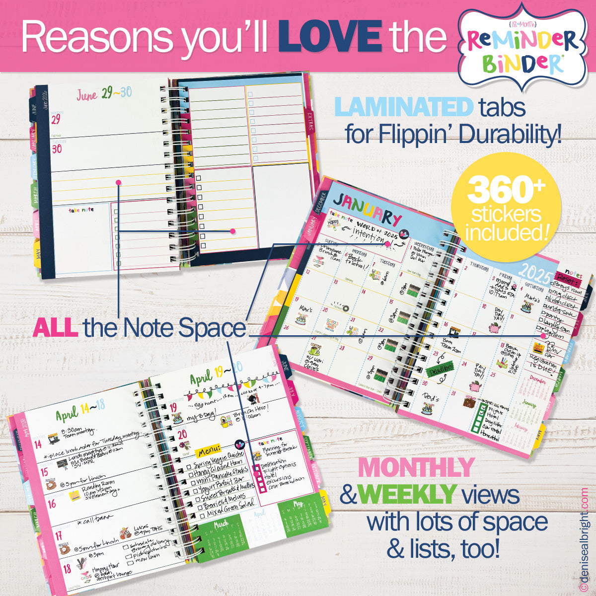 NEW! 2025-26 Reminder Binder® Planner | January 2025 - June 2026-Planner- Simply Simpson's Boutique is a Women's Online Fashion Boutique Located in Jupiter, Florida