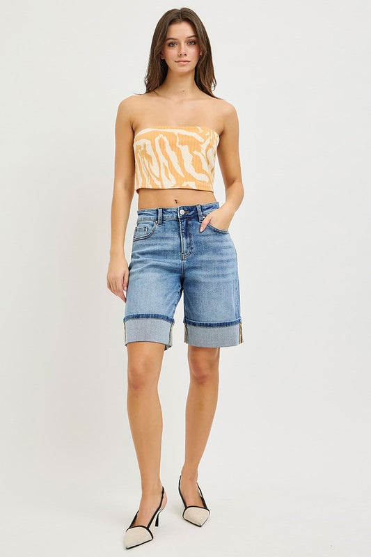 Risen Easy Breezy Cuffed Shorts-190 Skirts/Shorts- Simply Simpson's Boutique is a Women's Online Fashion Boutique Located in Jupiter, Florida
