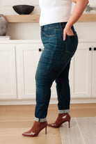 Rowena High Rise Pull On Double Cuff Slim Jeans-Pants- Simply Simpson's Boutique is a Women's Online Fashion Boutique Located in Jupiter, Florida