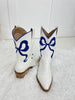 Royal Blue Short Bow Boots-260 Shoes- Simply Simpson's Boutique is a Women's Online Fashion Boutique Located in Jupiter, Florida