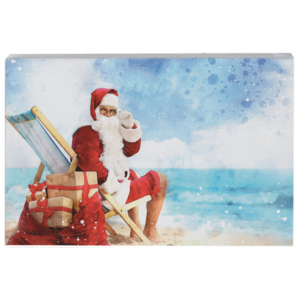 Beach Santa Scene Small Talk Square 5.25 x 5.25 x 1.25- Simply Simpson's Boutique is a Women's Online Fashion Boutique Located in Jupiter, Florida