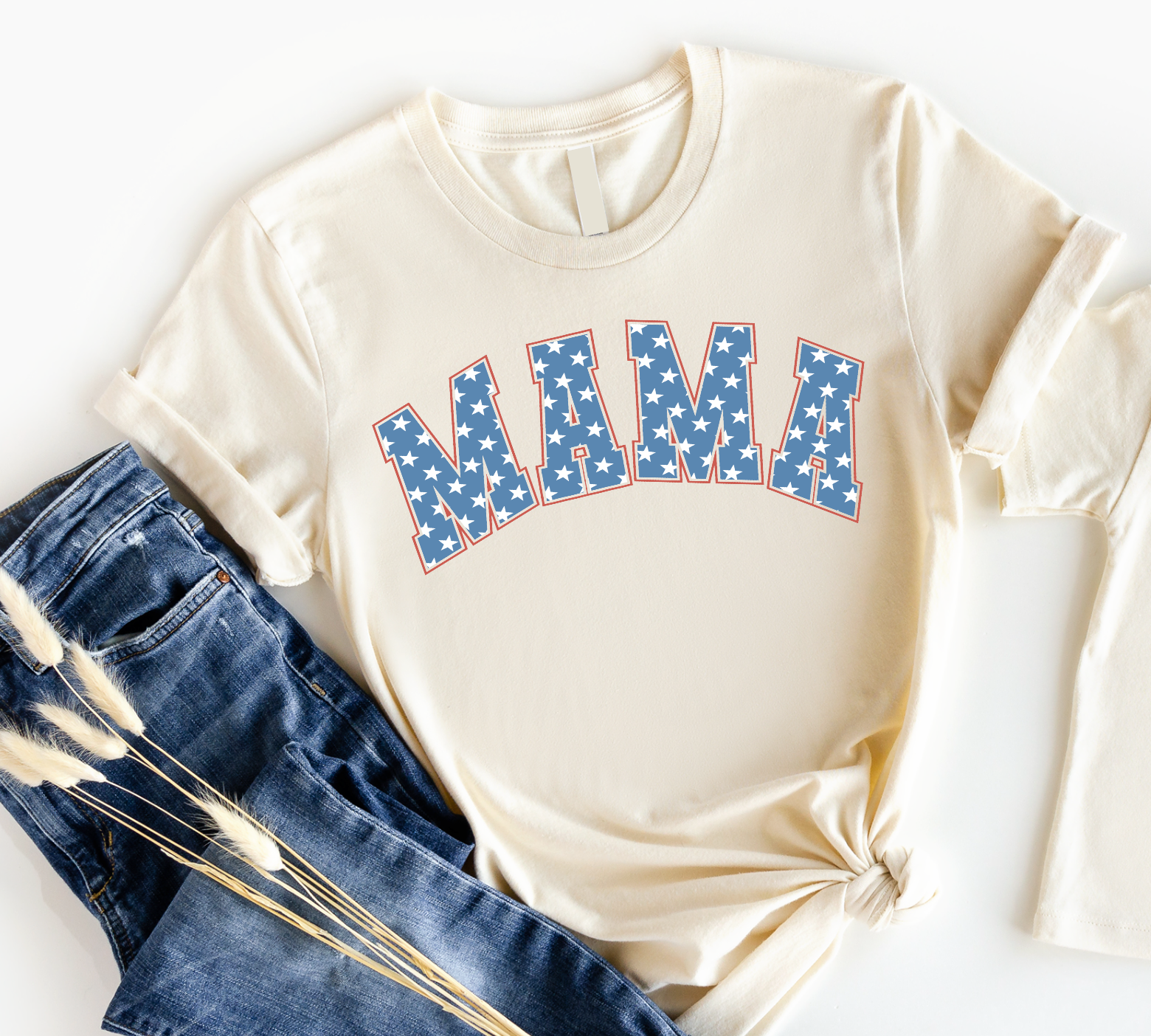 MAMA AND MINI RED WHITE AND BLUE STARS Graphic Tee-Graphic Tee- Simply Simpson's Boutique is a Women's Online Fashion Boutique Located in Jupiter, Florida