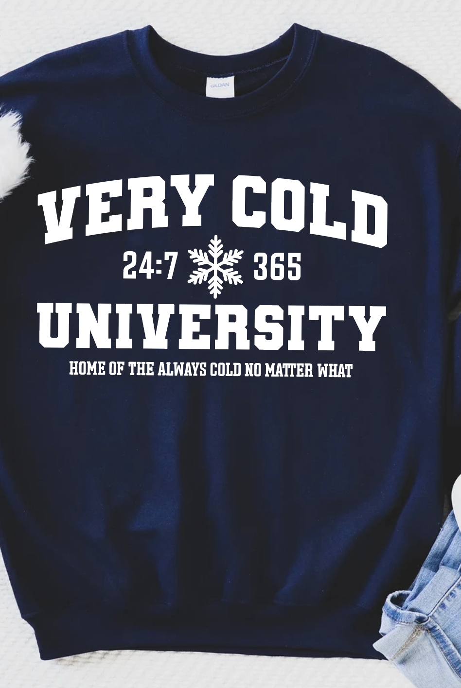 Very Cold University-Graphic Tee- Simply Simpson's Boutique is a Women's Online Fashion Boutique Located in Jupiter, Florida